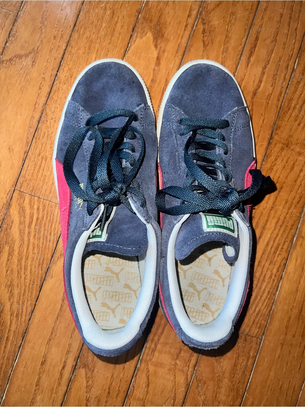 Puma Suede Sneaker in Navy and Red